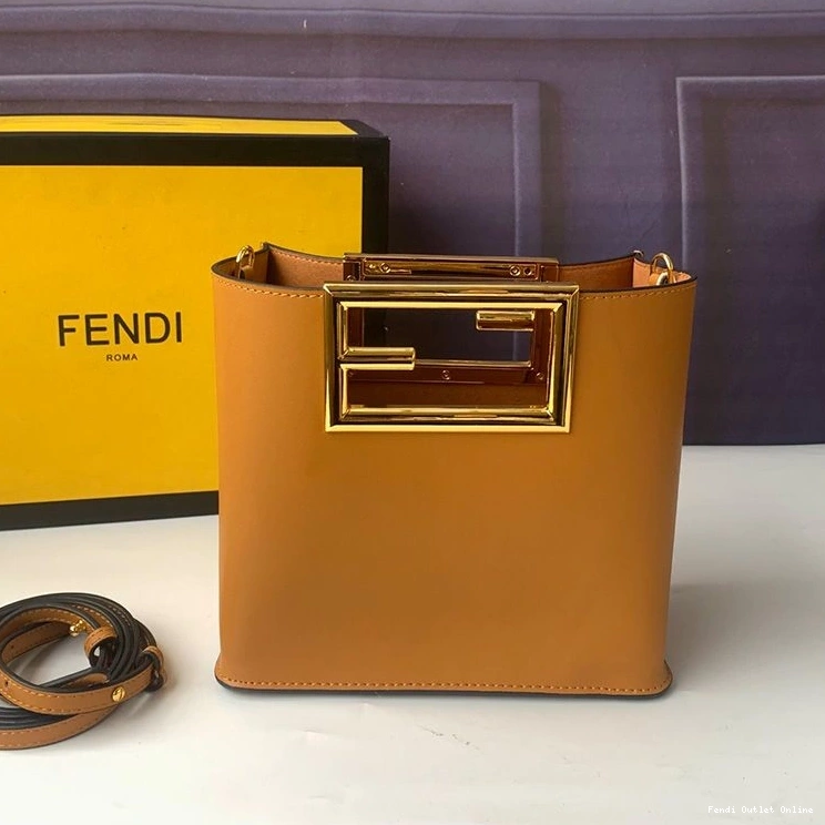Cheap Leather Bag Calf Brown Fendi Small In Way 0726